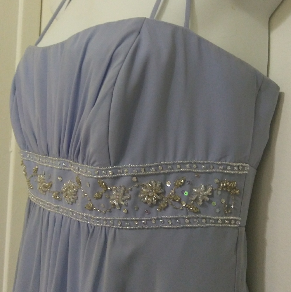 David's Bridal blue gown - Picture 3 of 8